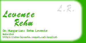 levente rehm business card